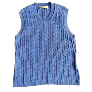 Fairway & Green knit women's sleeveless golf vest blue - medium